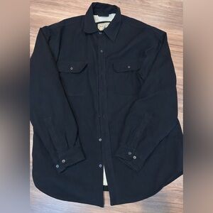 Northwest Territory Black Sherpa Lined Shirt Jacket Mens M